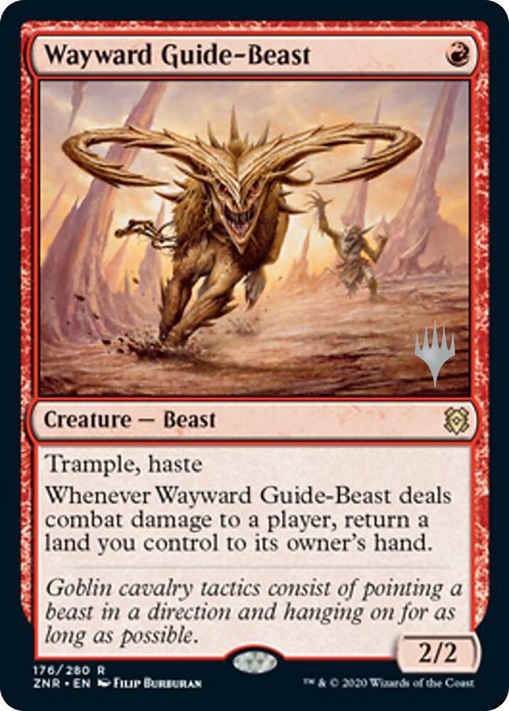 Wayward Guide-Beast 176 card from Promo Pack: Zendikar Rising