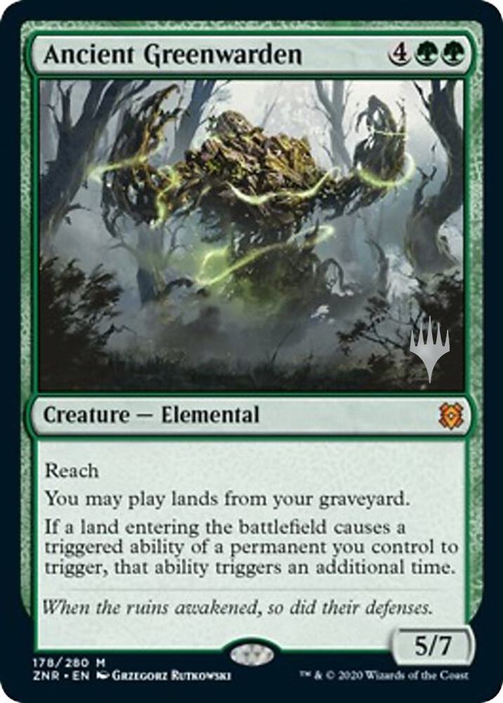 Ancient Greenwarden 178 card from Promo Pack: Zendikar Rising