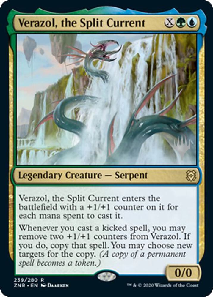 Verazol, the Split Current 239 card from Promo Pack: Zendikar Rising