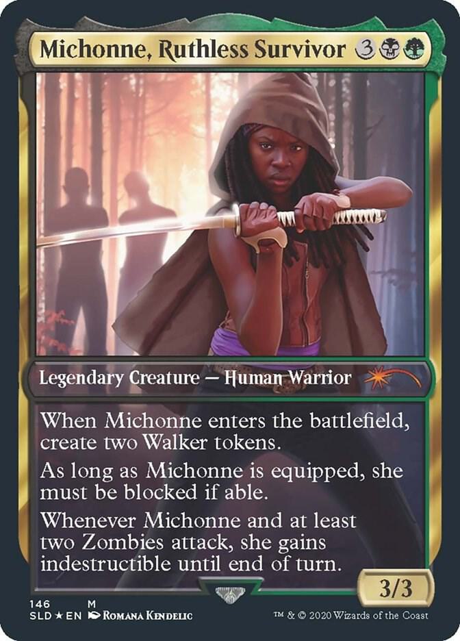 Michonne, Ruthless Survivor 146 card from Secret Lair Drop Series