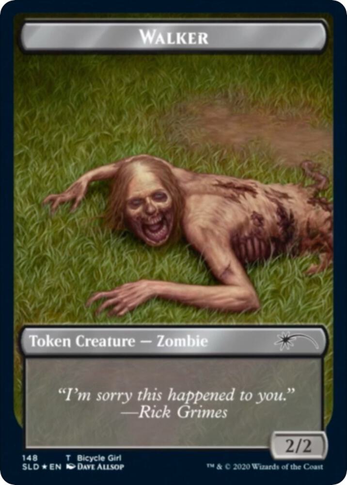 Walker (Bicycle Girl // Well Walker) Double-sided Token 148 card from Secret Lair Drop Series