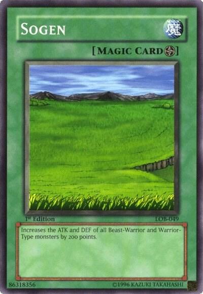 Sogen LOB-049 card from The Legend of Blue Eyes White Dragon