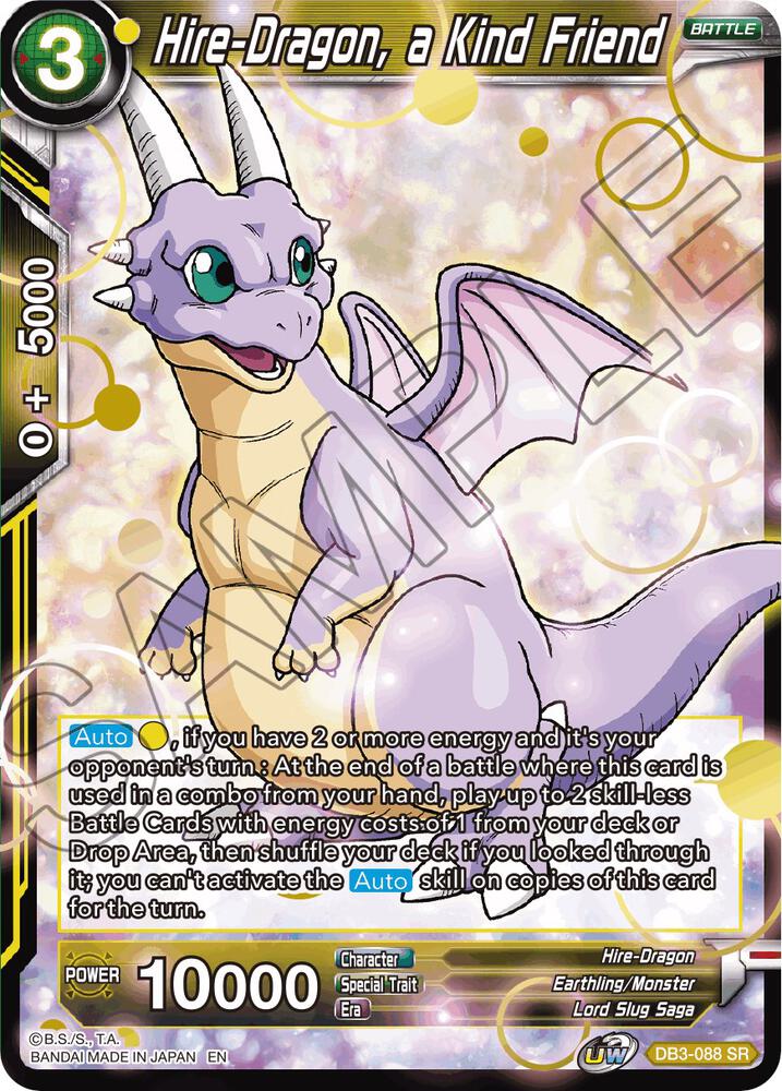Hire-Dragon, a Kind Friend DB3-088 card from Draft Box 06 - Giant Force