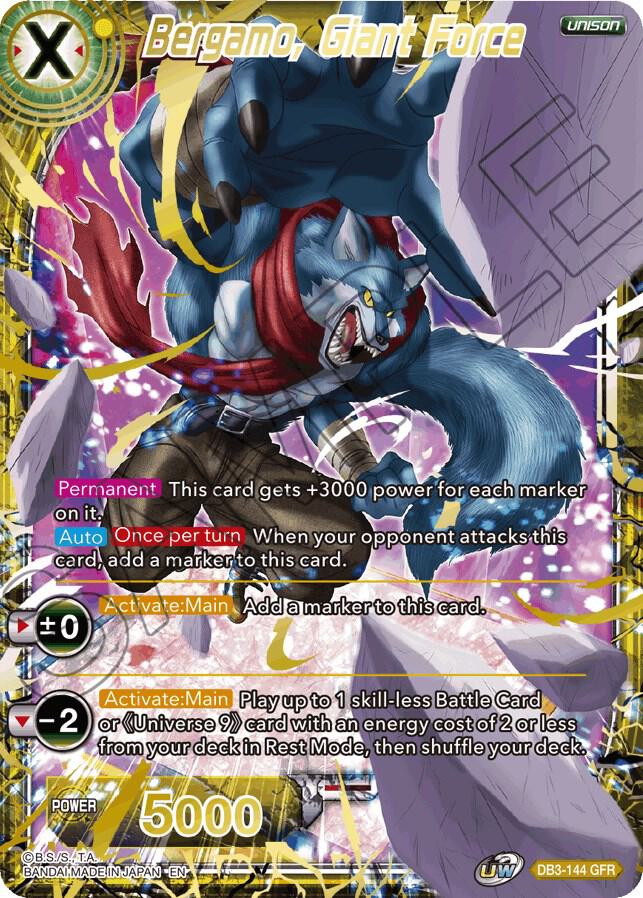 Bergamo, Giant Force DB3-144 card from Draft Box 06 - Giant Force