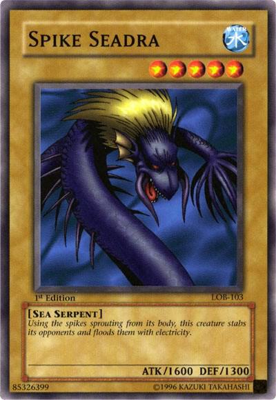 Spike Seadra LOB-103 card from The Legend of Blue Eyes White Dragon