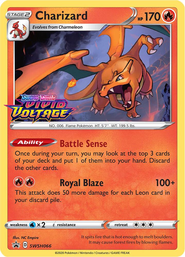 Charizard (Prerelease) SWSH066 card from SWSH: Sword & Shield Promo Cards