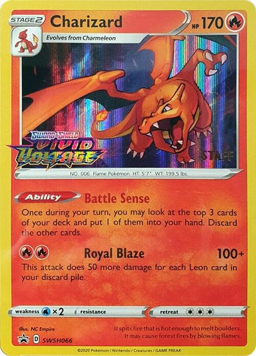 Charizard (Prerelease) [Staff] SWSH066 card from SWSH: Sword & Shield Promo Cards