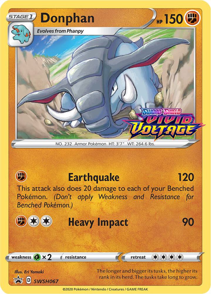 Donphan (Prerelease) SWSH067 card from SWSH: Sword & Shield Promo Cards