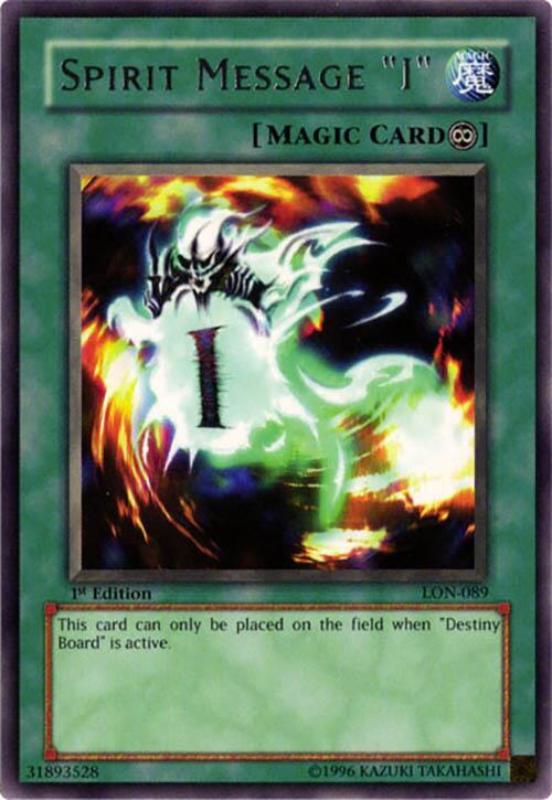 Spirit Message "I" LON-089 card from Labyrinth of Nightmare