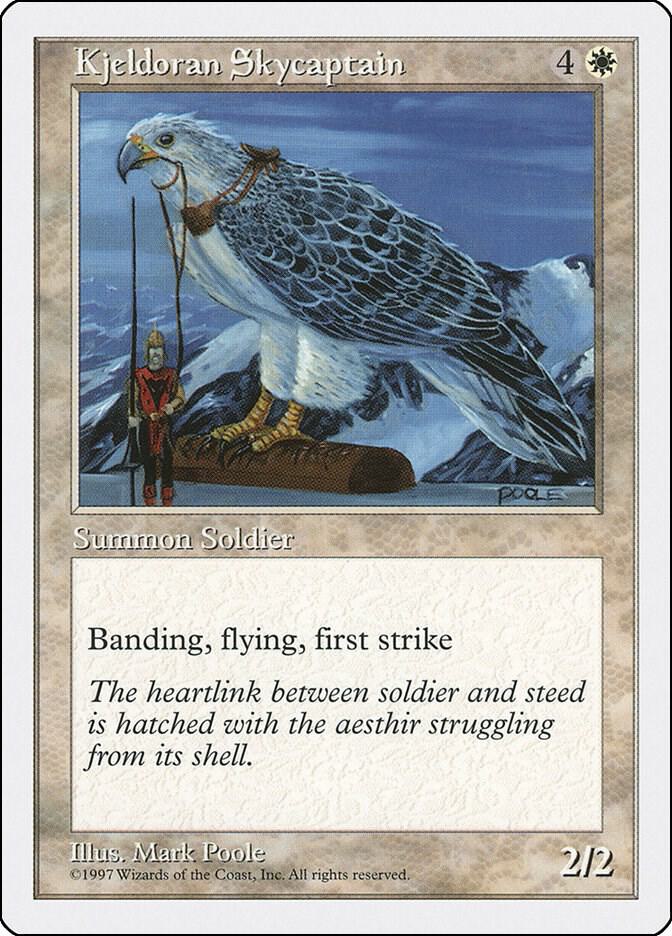 Kjeldoran Skycaptain card from Fifth Edition