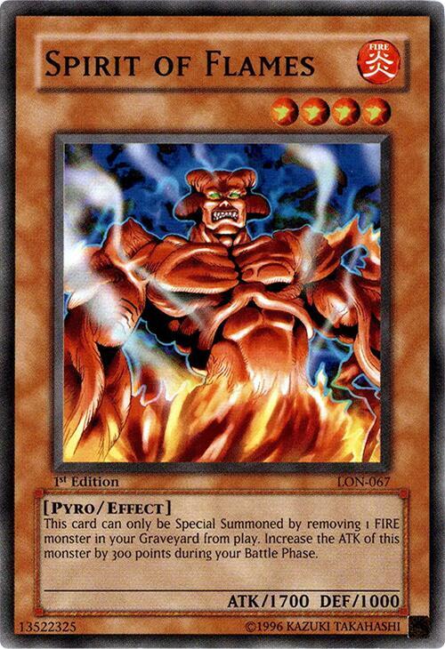 Spirit of Flames LON-067 card from Labyrinth of Nightmare