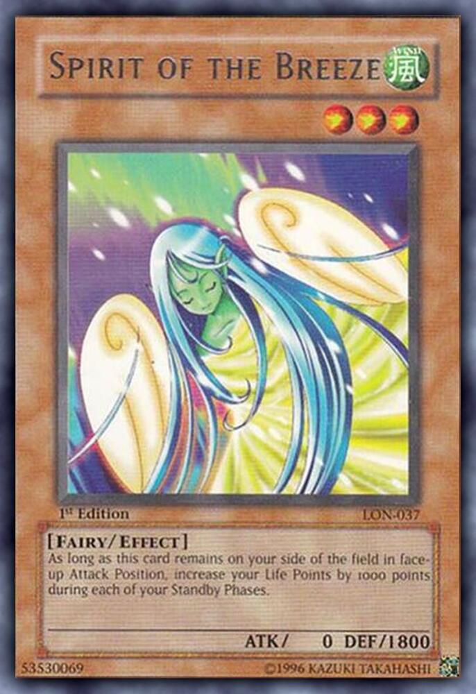 Spirit of the Breeze LON-037 card from Labyrinth of Nightmare