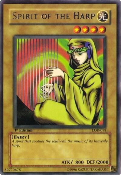 Spirit of the Harp LOB-078 card from The Legend of Blue Eyes White Dragon