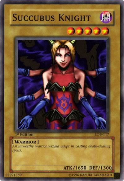 Succubus Knight LOB-117 card from The Legend of Blue Eyes White Dragon