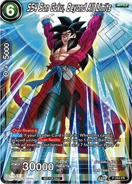 SS4 Son Goku, Beyond All Limits P-262 card from Tournament Promotion Cards