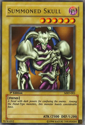 Summoned Skull MRD-003 card from Metal Raiders