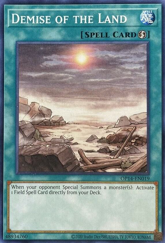 Demise of the Land OP14-EN019 card from OTS Tournament Pack 14