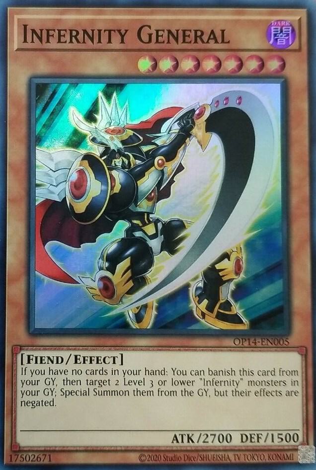 Infernity General OP14-EN005 card from OTS Tournament Pack 14