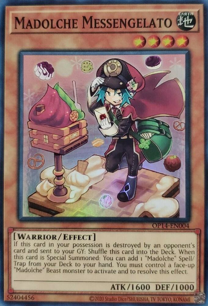Madolche Messengelato OP14-EN004 card from OTS Tournament Pack 14