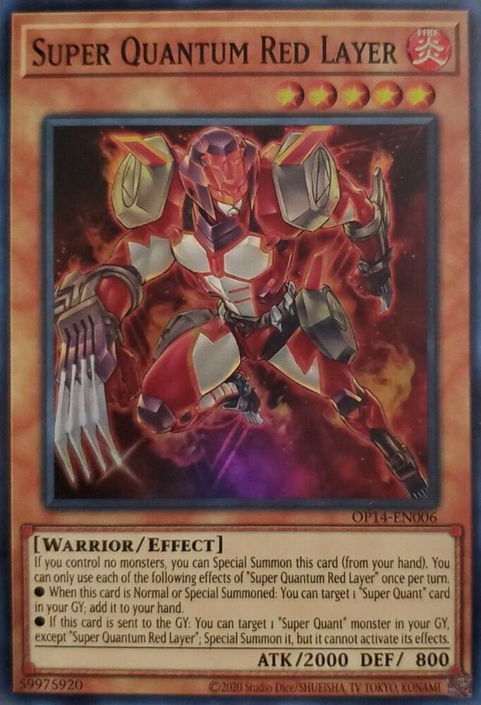 Super Quantum Red Layer OP14-EN006 card from OTS Tournament Pack 14