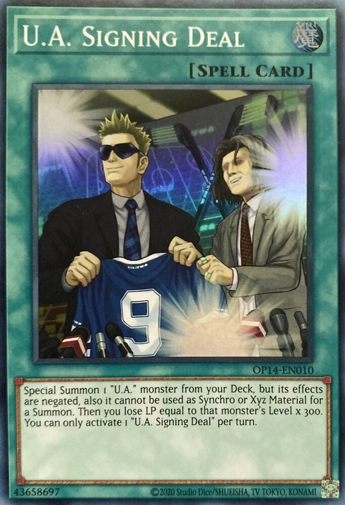 U.A. Signing Deal OP14-EN010 card from OTS Tournament Pack 14