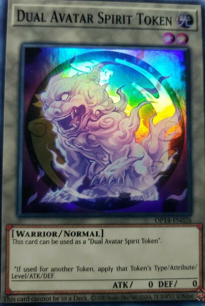 Token: Dual Avatar Spirit OP14-EN026 card from OTS Tournament Pack 14