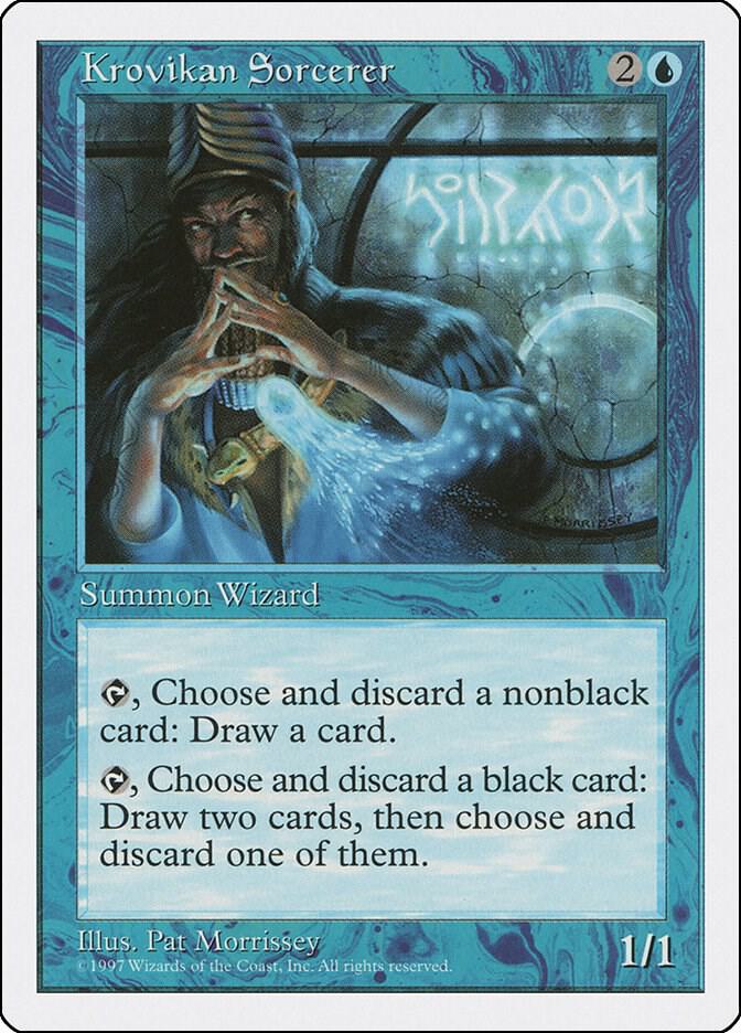 Krovikan Sorcerer card from Fifth Edition