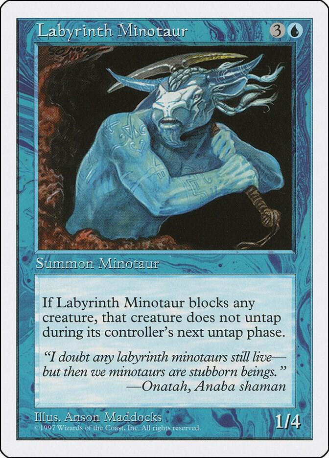 Labyrinth Minotaur card from Fifth Edition