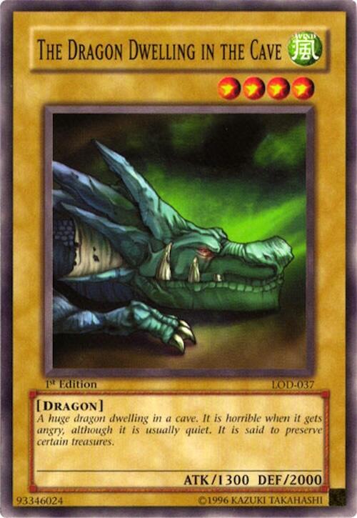 The Dragon Dwelling In The Cave LOD-037 card from Legacy of Darkness