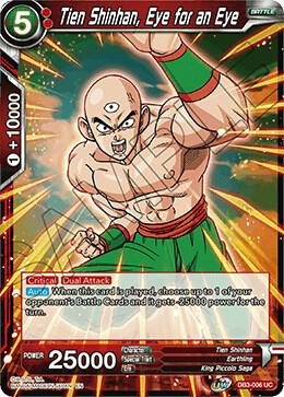Tien Shinhan, Eye for an Eye DB3-006 card from Draft Box 06 - Giant Force