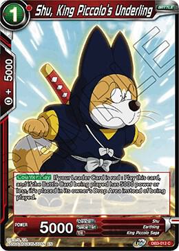 Shu, King Piccolo's Underling DB3-012 card from Draft Box 06 - Giant Force