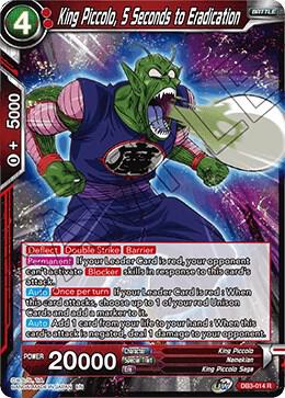 King Piccolo, 5 Seconds to Eradication DB3-014 card from Draft Box 06 - Giant Force