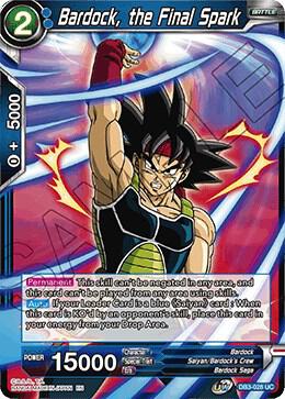 Bardock, the Final Spark DB3-028 card from Draft Box 06 - Giant Force