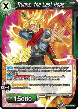 Trunks, the Last Hope DB3-051 card from Draft Box 06 - Giant Force