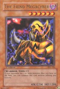 The Fiend Megacyber PSV-100 card from Pharaoh's Servant