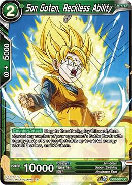 Son Goten, Reckless Ability DB3-057 card from Draft Box 06 - Giant Force