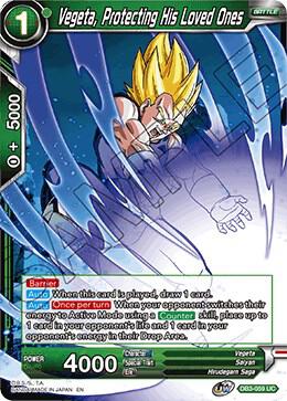 Vegeta, Protecting His Loved Ones DB3-059 card from Draft Box 06 - Giant Force
