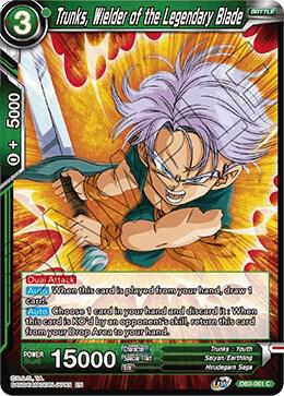 Trunks, Wielder of the Legendary Blade DB3-061 card from Draft Box 06 - Giant Force