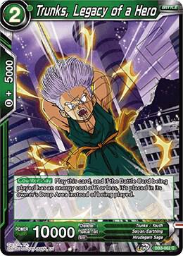 Trunks, Legacy of a Hero DB3-062 card from Draft Box 06 - Giant Force