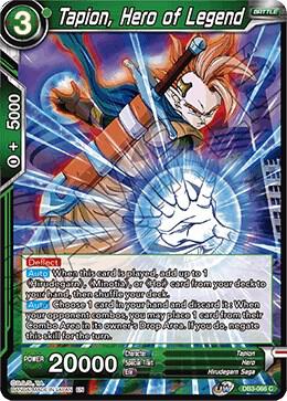 Tapion, Hero of Legend DB3-066 card from Draft Box 06 - Giant Force