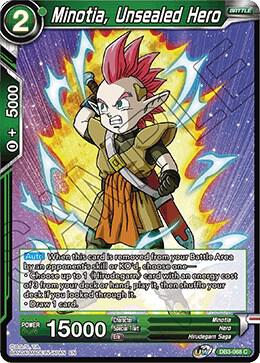 Minotia, Unsealed Hero DB3-068 card from Draft Box 06 - Giant Force