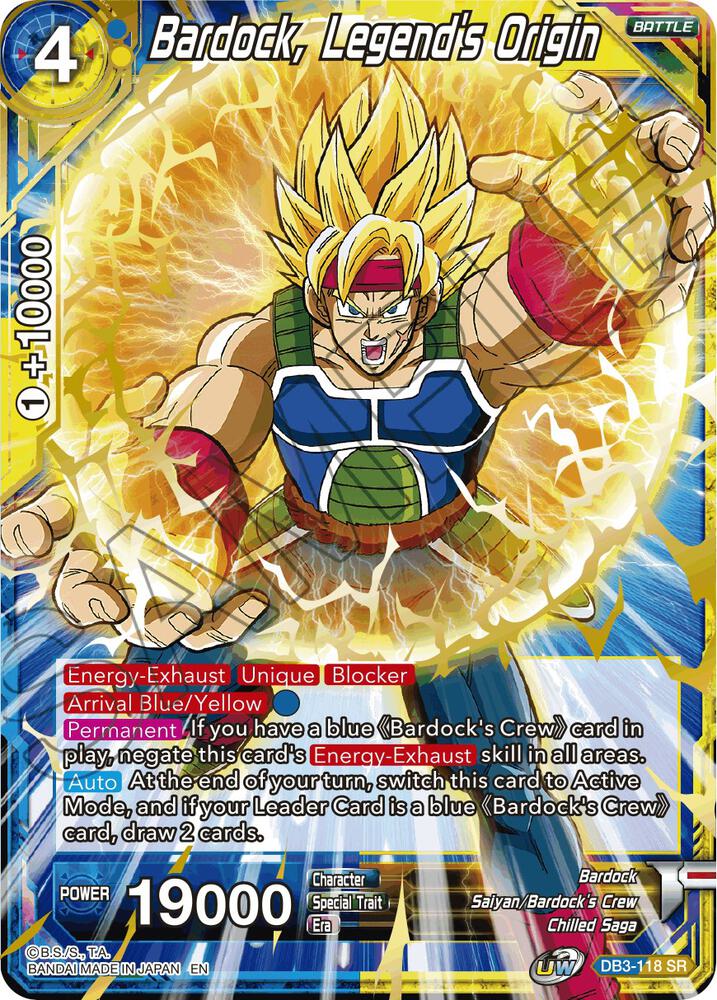 Bardock, Legend's Origin DB3-118 card from Draft Box 06 - Giant Force