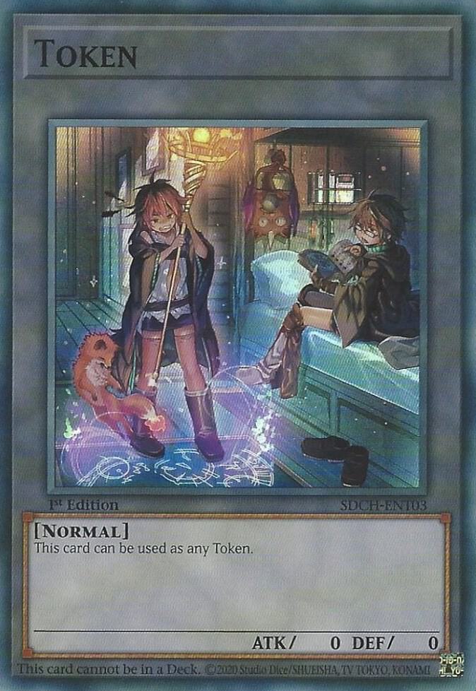 Token: Hiita and Aussa SDCH-ENT03 card from Structure Deck: Spirit Charmers