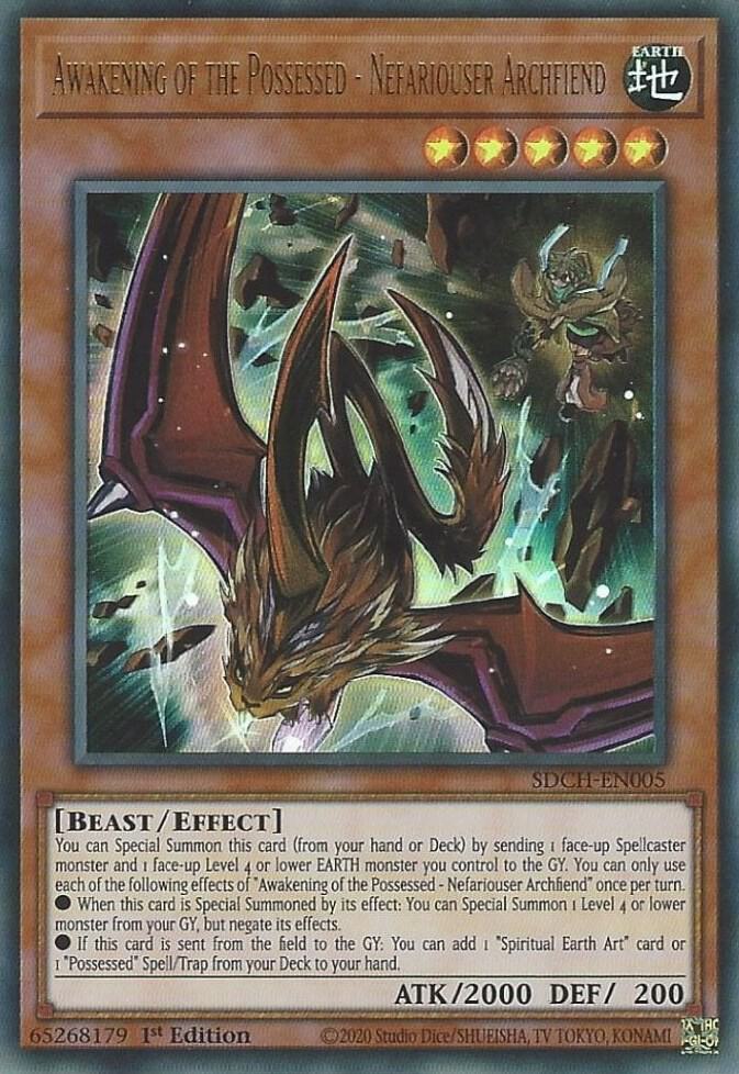 Awakening of the Possessed - Nefariouser Archfiend SDCH-EN005 card from Structure Deck: Spirit Charmers