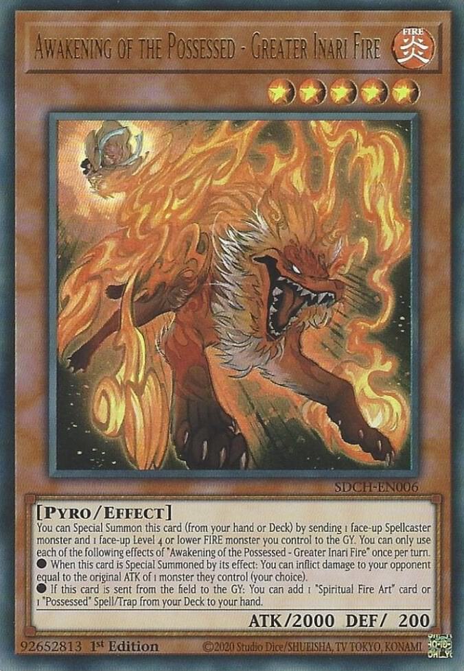 Awakening of the Possessed - Greater Inari Fire SDCH-EN006 card from Structure Deck: Spirit Charmers
