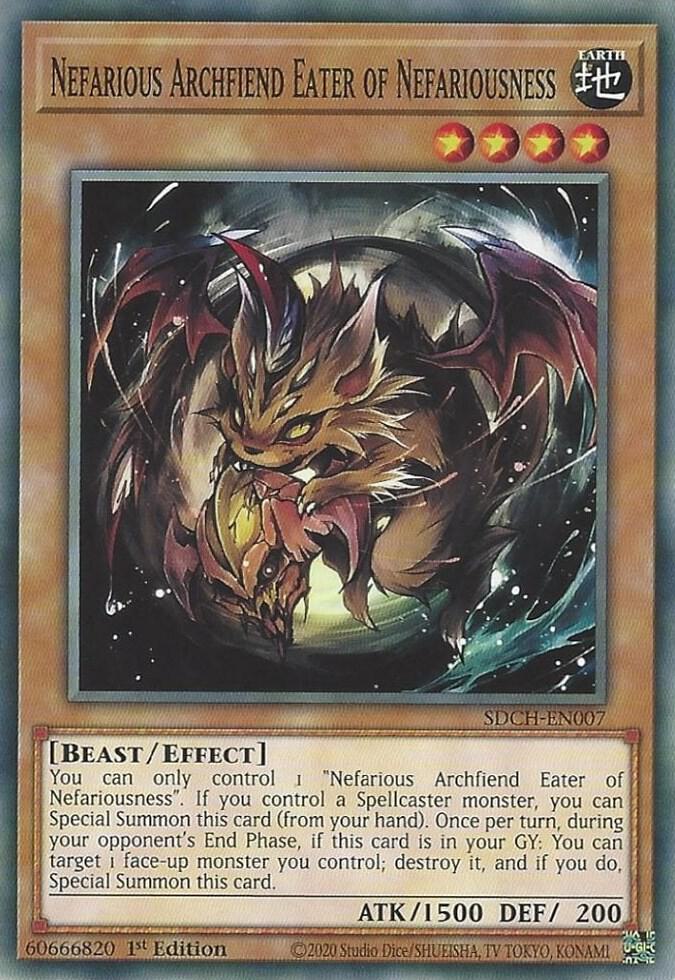 Nefarious Archfiend Eater of Nefariousness SDCH-EN007 card from Structure Deck: Spirit Charmers