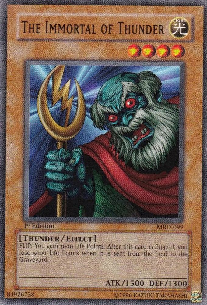 The Immortal of Thunder MRD-099 card from Metal Raiders