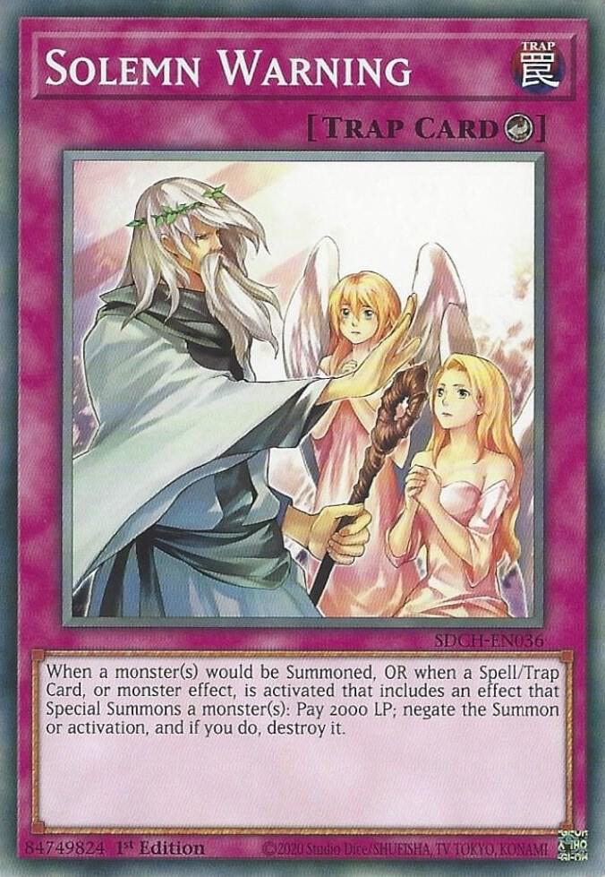 Solemn Warning SDCH-EN036 card from Structure Deck: Spirit Charmers