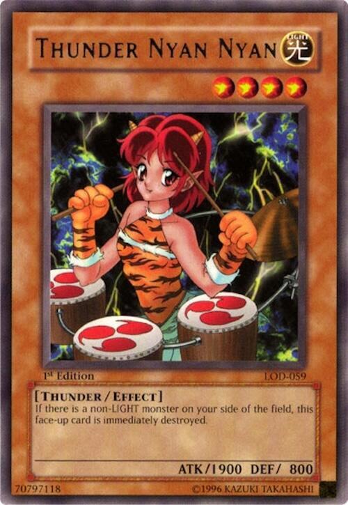 Thunder Nyan Nyan LOD-059 card from Legacy of Darkness
