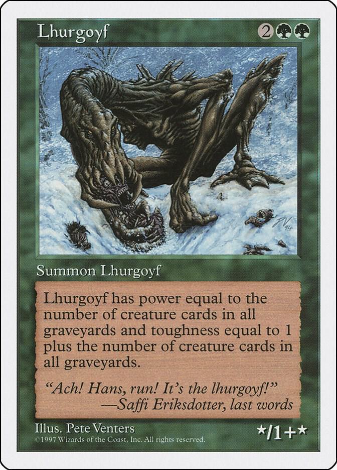 Lhurgoyf card from Fifth Edition